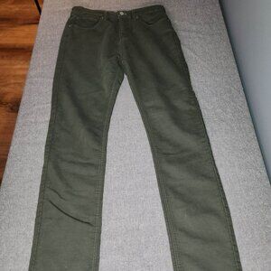 Vintage Genes Black Men’s Olive Green Slim Fit Jeans W30 L32